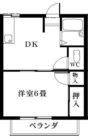 メゾンラフォーレ(1K/2階)の間取り写真