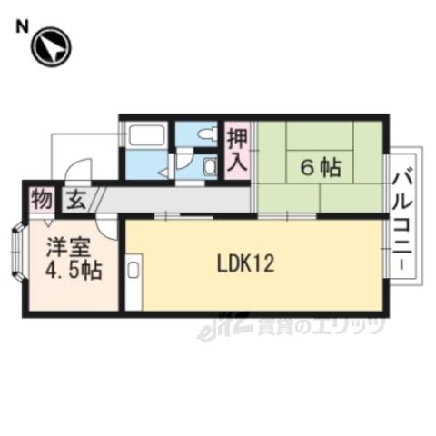 セジュール夕気(2LDK/2階)の間取り写真