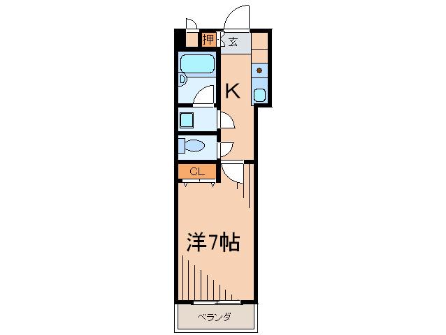 ツカプラッツ(1K/2階)の間取り写真