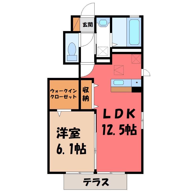 アールズコート(1LDK/1階)の間取り写真