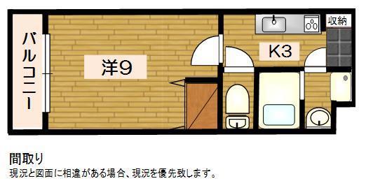 PROCEEDII(1K/1階)の間取り写真