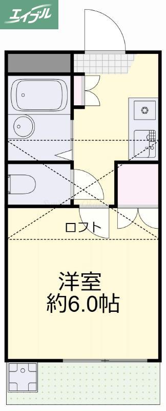 POSISTRY(1K/1階)の間取り写真
