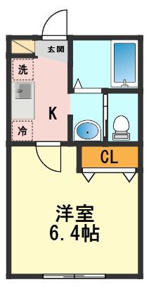 パインヒル西小岩(1K/2階)の間取り写真