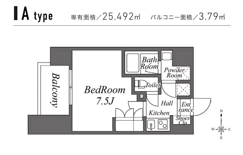 ZOOM池袋ウエスト(1K/5階)の間取り写真