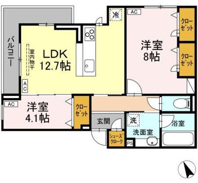 CASA DE MANA 吉祥寺 1(2LDK/3階)の間取り写真
