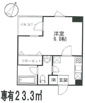 BAUHAUS(1K/2階)の間取り写真
