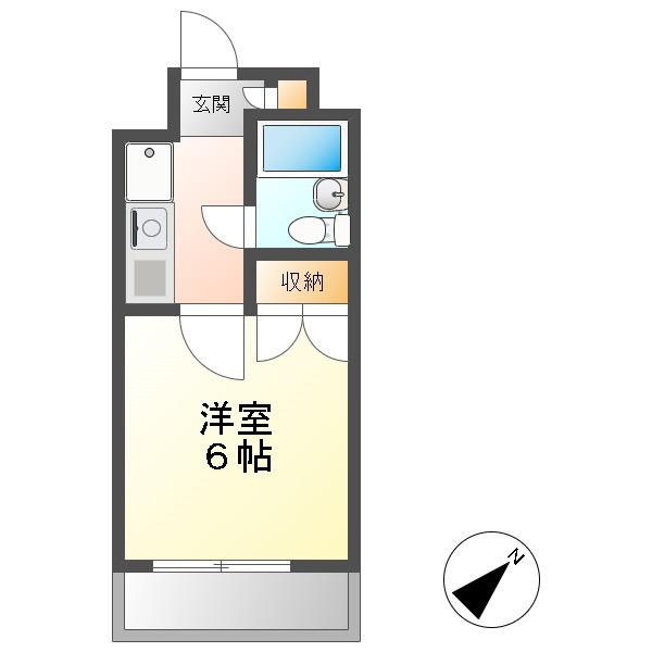 セザール名古屋(1K/5階)の間取り写真