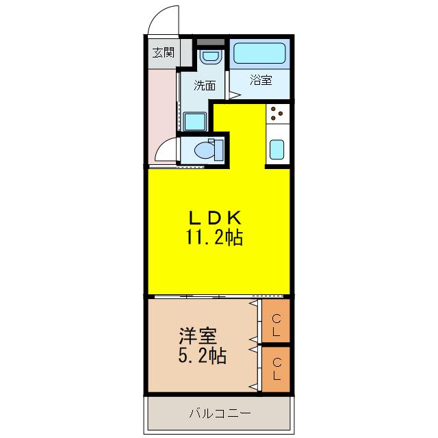 クワトロアンジュ(1LDK/1階)の間取り写真