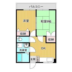 長谷川産業ビル(2DK/4階)の間取り写真