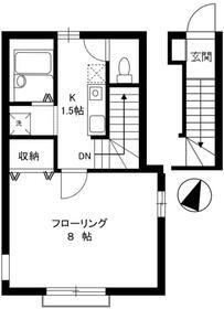 YK荻窪(1K/2階)の間取り写真