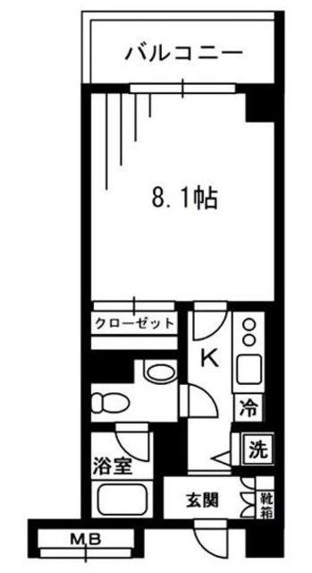 レジディア荻窪(1K/3階)の間取り写真