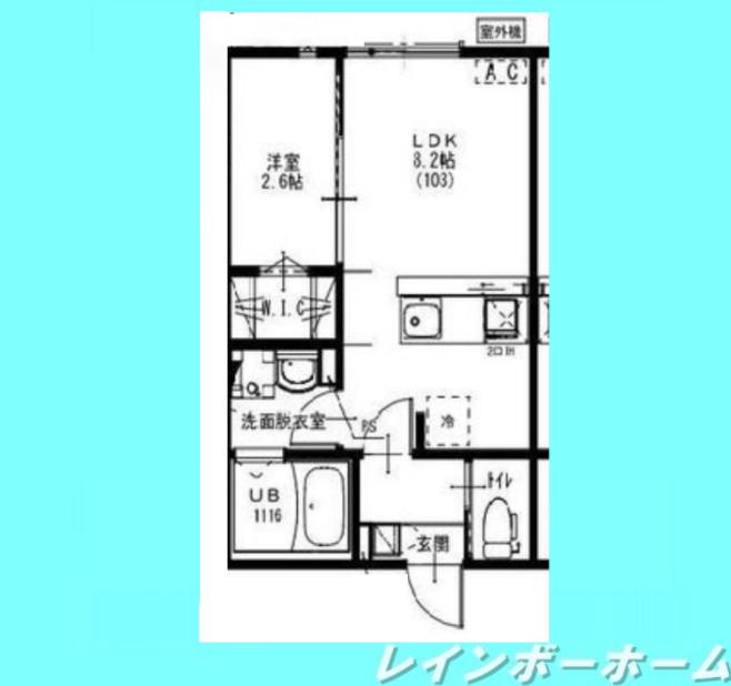 KEIAI RESIDENCE 我孫子(1LDK/1階)の間取り写真