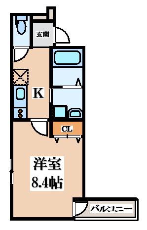 フジパレス住道II番館(1K/1階)の間取り写真