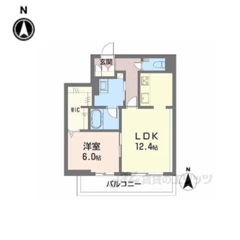 シャーメゾンカルム光月(1LDK/2階)の間取り写真