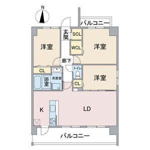 SOCIA ISSHA(3LDK/4階)の間取り写真