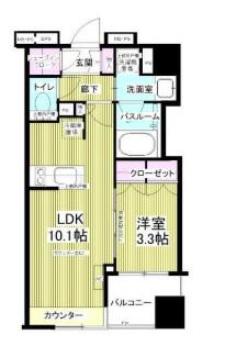 アンビックス神田(1LDK/2階)の間取り写真