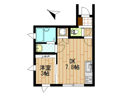 GRANDVIEW青葉(1DK/1階)の間取り写真