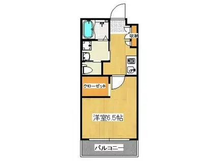 グランドゥール高松(1K/3階)の間取り写真