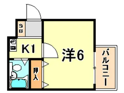 ライフメイト松本(1K/3階)の間取り写真