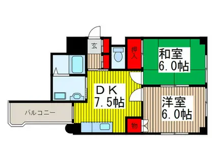 中村ビル(2DK/3階)の間取り写真