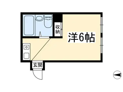 上賀茂松柏(1K/2階)の間取り写真