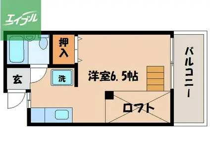 コーポ・おさむら(ワンルーム/2階)の間取り写真