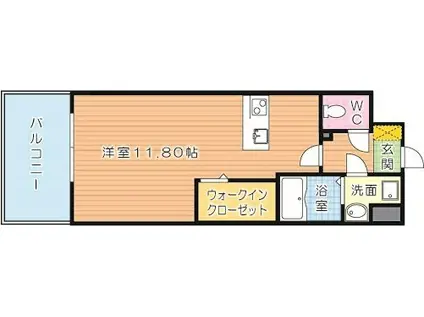 LEGEND OKADA(ワンルーム/2階)の間取り写真