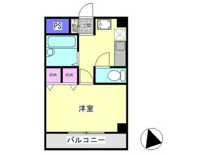 ライフスタディ日吉(1K/4階)の間取り写真