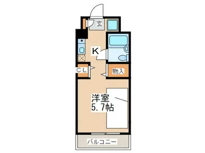 多摩学生マンション(1K/3階)の間取り写真