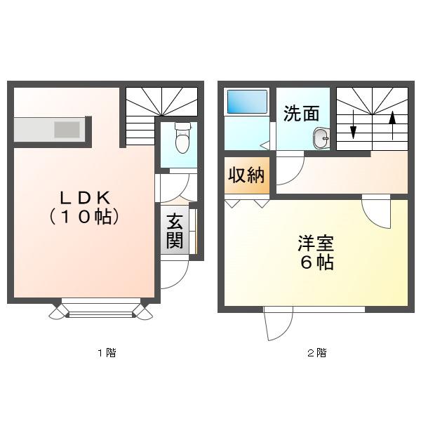 レインボーハウス愛II(1LDK/1階)の間取り写真