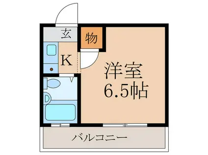 関町第2ビル(1K/2階)の間取り写真
