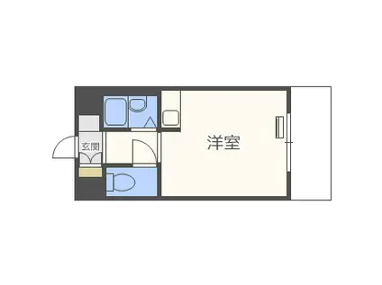 サンキャドマスMINAMI・堀江(ワンルーム/9階)の間取り写真