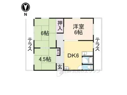永慶寺マンション(3DK/1階)の間取り写真