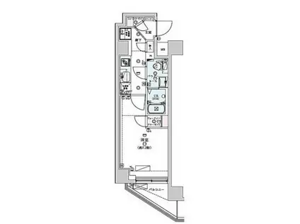 ジェノヴィア蒲田IIスカイガーデン(1K/4階)の間取り写真