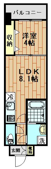 グランパシフィック今里INNOVATION(1LDK/5階)の間取り写真