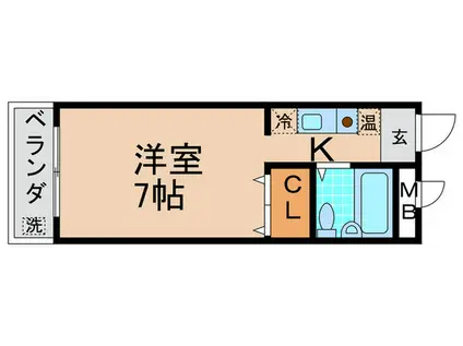 プレアール苅田II(ワンルーム/4階)の間取り写真