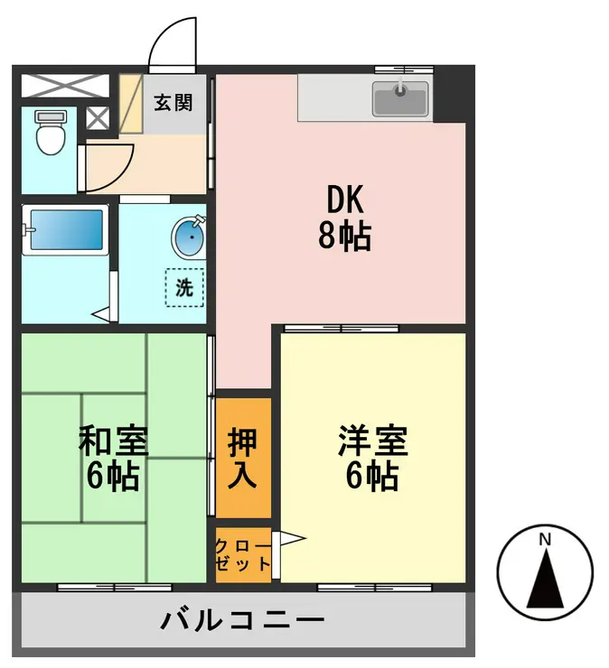 ルミエール小岩 2階階 間取り