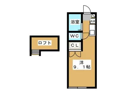 クレール(ワンルーム/1階)の間取り写真
