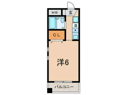 マンションくすのきの丘(ワンルーム/2階)の間取り写真