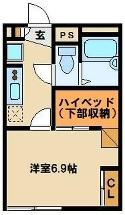レオパレス竹 2階階 間取り