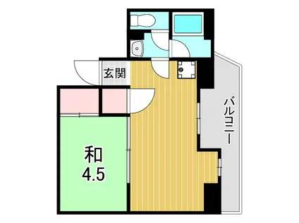 トーアハイツ(1DK/6階)の間取り写真