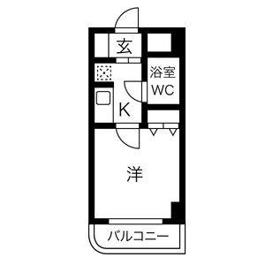 ブリッヂガーデンNAGONO(1K/5階)の間取り写真