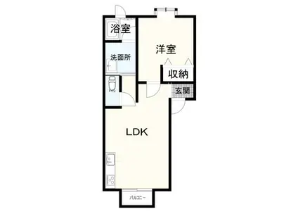 FROM T(1LDK/1階)の間取り写真