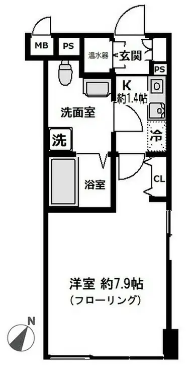 ラビバーレ阪東橋 8階階 間取り