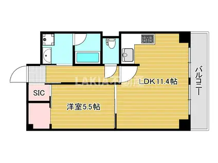 エルプラド京橋7号棟(1LDK/8階)の間取り写真