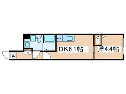 GRAN PASEO池袋(1DK/1階)の間取り写真