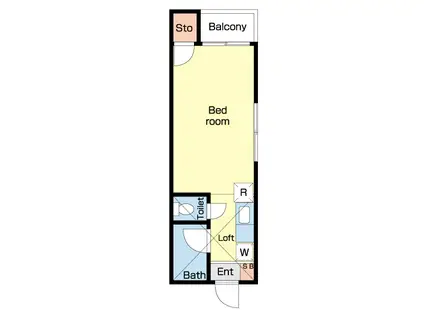 フォレスト和白(ワンルーム/2階)の間取り写真