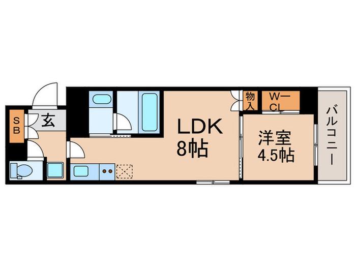 パークアクシス新宿西落合(1LDK/3階)の間取り写真