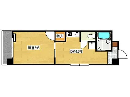草津南ビル(1K/3階)の間取り写真