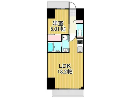 プレジオ西新井(1LDK/5階)の間取り写真